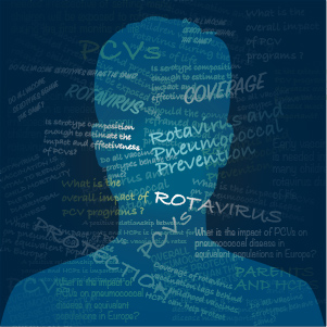 Dark blue silhouette with wordwall
